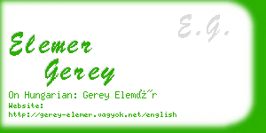 elemer gerey business card